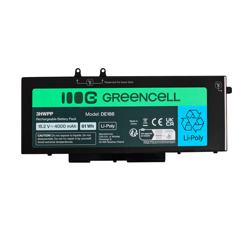 Greencell baterija za Dell 3HWPP Dell Latitude 5400, 5401, 5410, 5411, 5500, 5501, 5510, 5511, 7591 (DE166)