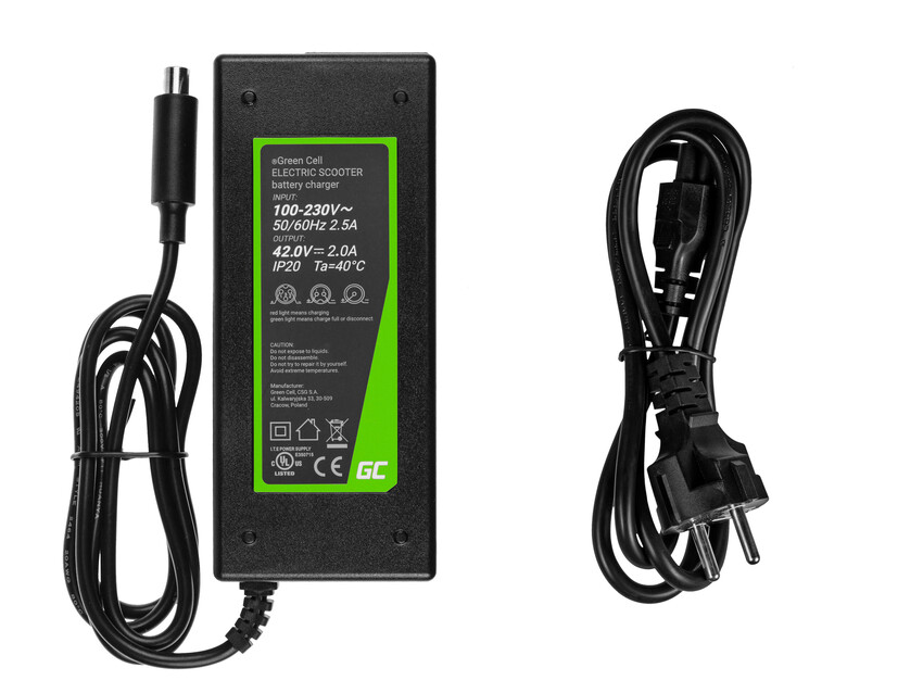 Green Cell polnilec za Xiaomi Mija M365, M365 Pro/Segway Ninebot ES1, ES2, ES3, ES4/Lime/Hive/Bird (SAD01)