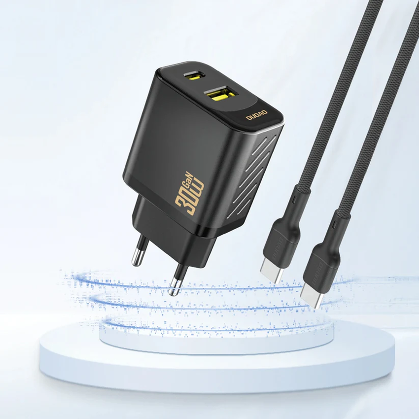 Polnilec za telefon Dudao A27TEU GaN 30W 1x USB-C 1x USB-A