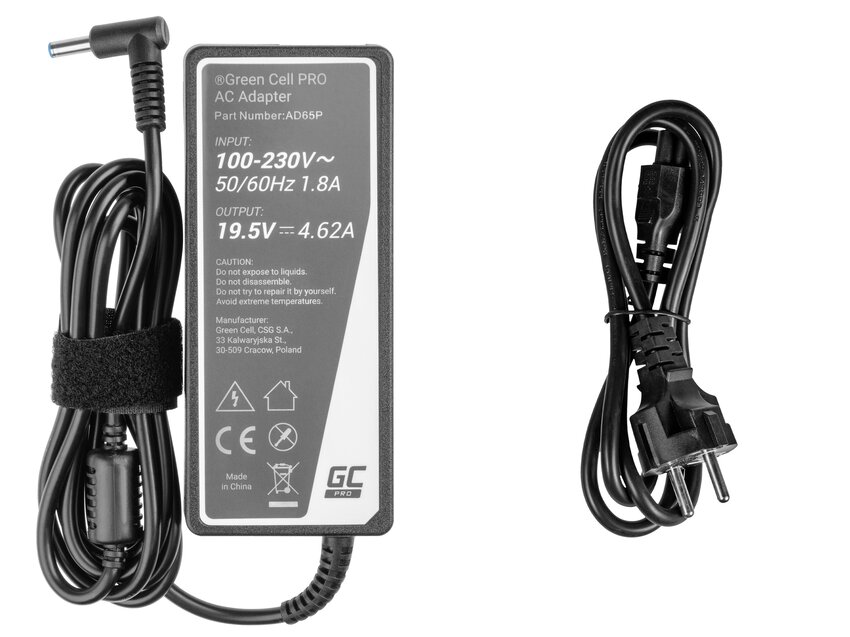 Green Cell PRO polnilec / AC Adapter 19.5V 4.62A 90W za HP 250 G2 ProBook 650 G2 G3 Pavilion 15-N 15-N025SW 15-N065SW 15-N070SW (AD65P)