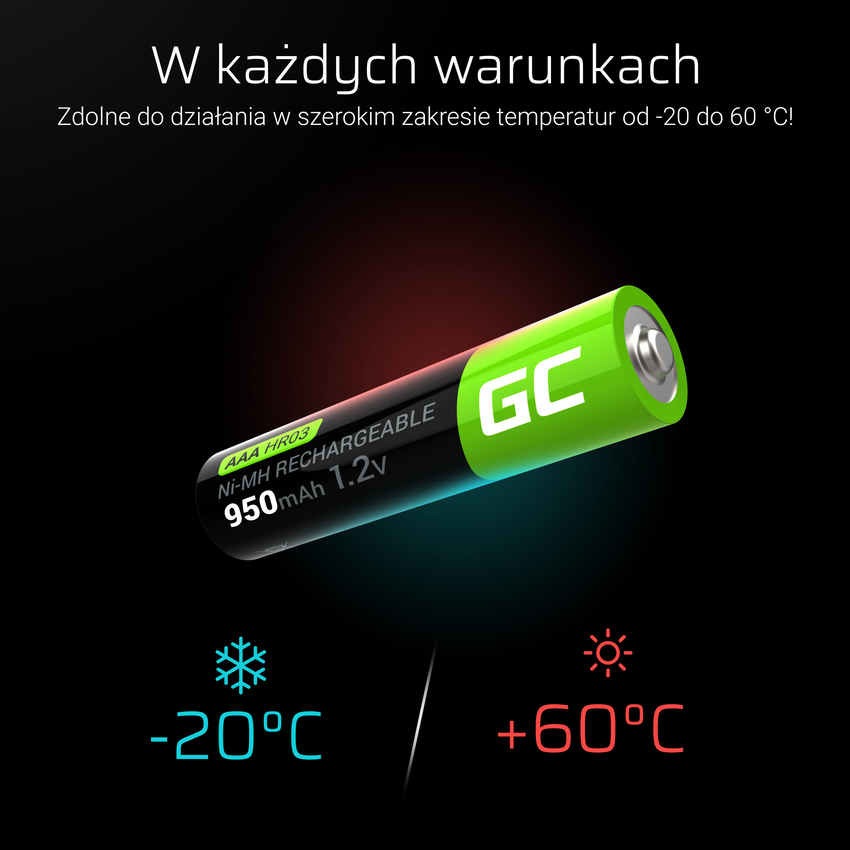 Green Cell 16x AAA HR03 950mAh baterija (GR12)