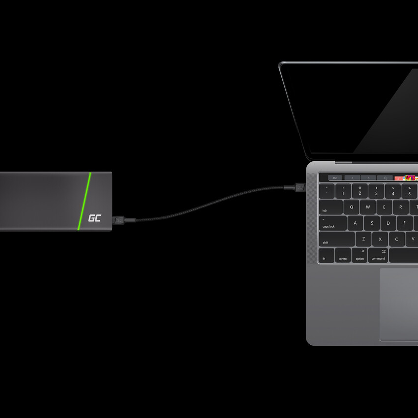 Green Cell kabel GC PowerStream USB-C - USB-C 200cm with napajalni kabel (60W), 480 Mbps, Ultra Charge, QC 3.0 (KABGC29)