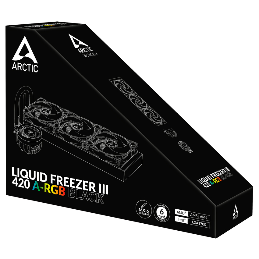 Vodno hlajenje za procesor Arctic Liquid Freezer III 420 A-RGB Black