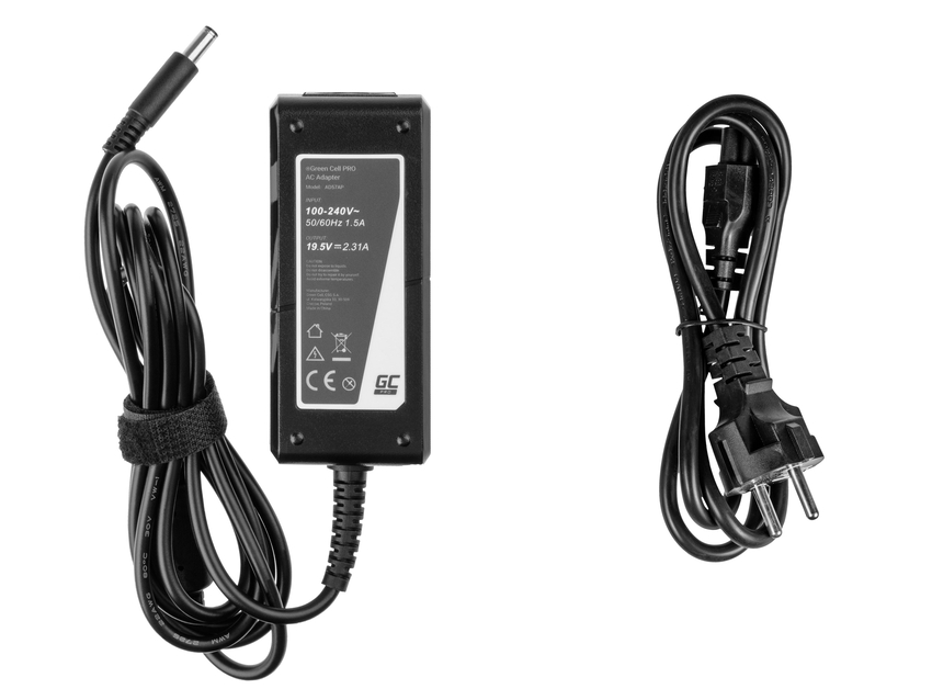 Green Cell PRO polnilec / AC Adapter 19.5V 2.31A 45W za Dell XPS 13 9343 9350 9360 Inspiron 15 3552 3567 5368 5551 5567 (AD57AP)