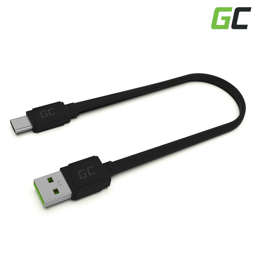 Green Cell kabel GCmatte USB-C Flat kabel 25 cm s hitrim polnjenjem (KABGC03)