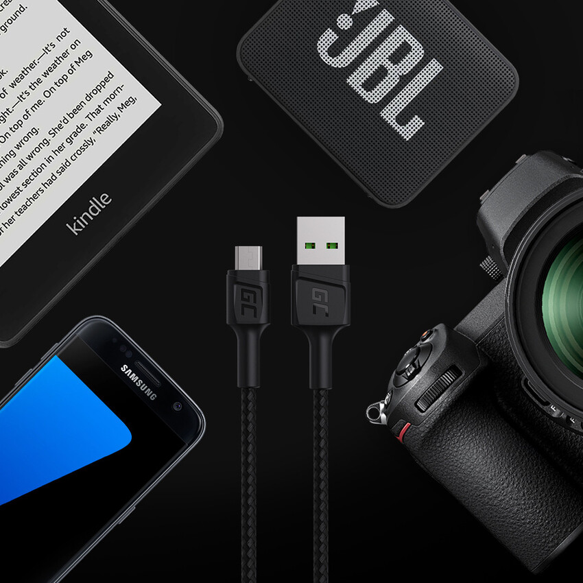 Green Cell kabel GC PowerStream USB-A - Micro USB 30cm quick charge Ultra Charge, QC 3.0 (KABGC23)