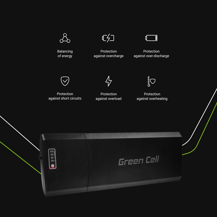 Green Cell baterija 12Ah (432Wh) za električna kolesa E-Bikes 36V (EBIKE51STD)