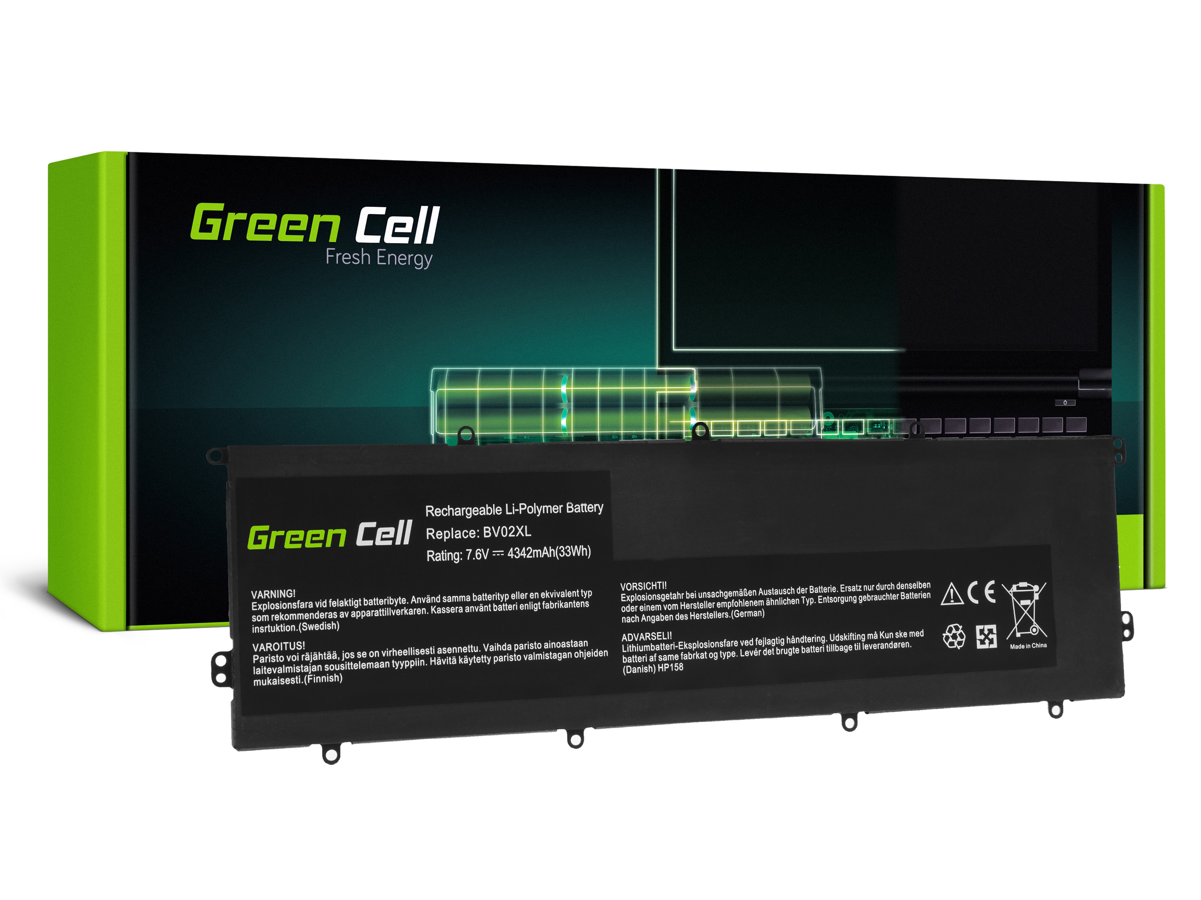 Green Cell baterija BV02XL za HP Envy x2 13-J 13-J010NW 13-J011NW (HP158)